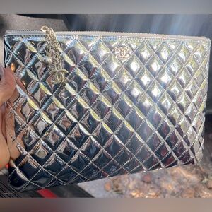 Silver makeup/handbag